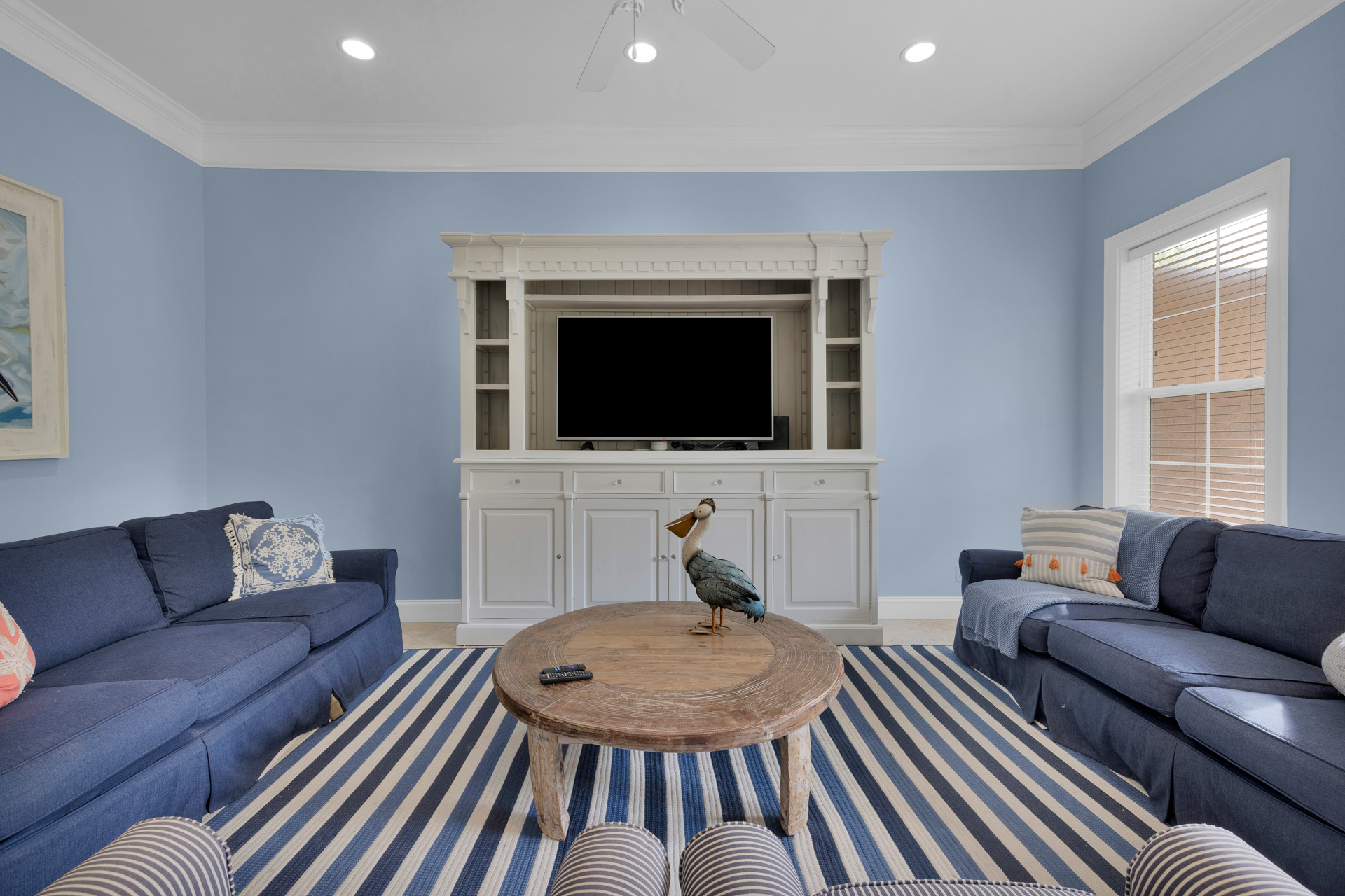 Living room with entertainment center